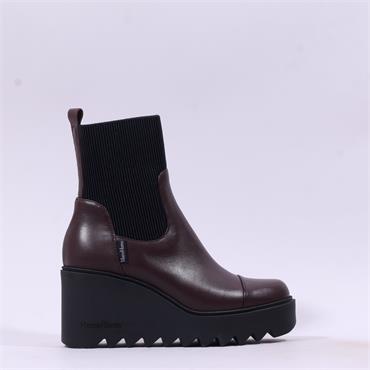 Marco Moreo Liege Stretch Cuff Wedgeboot - Burgundy Leather